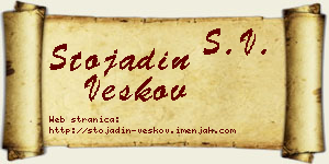 Stojadin Veskov vizit kartica